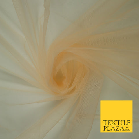 PEACH Premium Soft Plain Sheer Tulle Net Fabric Tutu Fairy Veil Bridal 45" Wide 6905