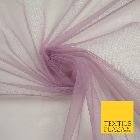 LAVENDER Premium Soft Plain Sheer Tulle Net Fabric Tutu Fairy Veil Bridal 45" Wide 6908