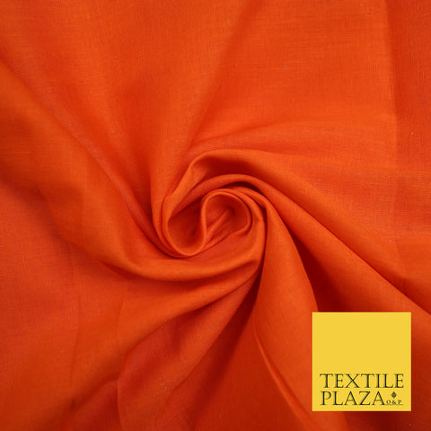 FIERY ORANGE - Full Voile 100% COTTON RUBIA Fabric Turban Sikh Dastaar Pagh Patka 3M - 5M - 6M - 7M 8079
