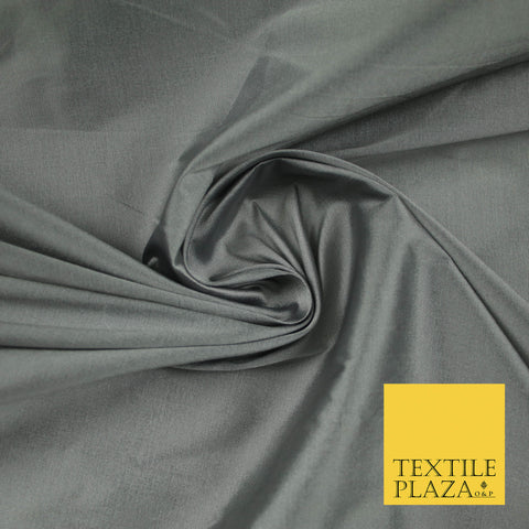 SILVER GREY SHOT WHITE Premium Plain Dyed Faux Matte Silk TAFFETA Dress Fabric Material 5283(5169)