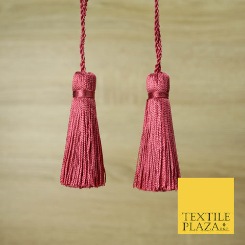DEEP ROSE PINK Luxury Silk Soft Thread Tassels Latkans Cushion Sewing Craft Curtains T144