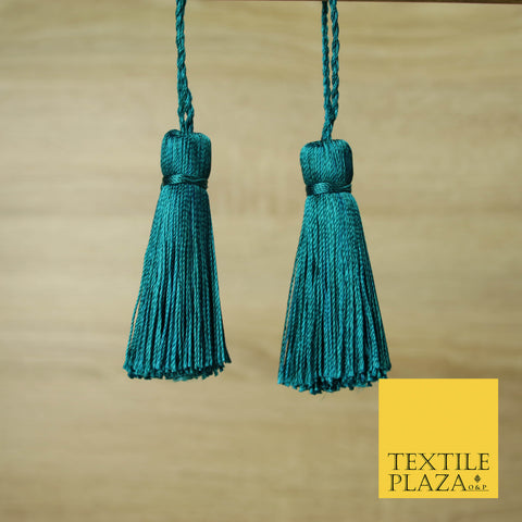 JADE / TEAL Luxury Silk Soft Thread Tassels Latkans Cushion Sewing Craft Curtains T150