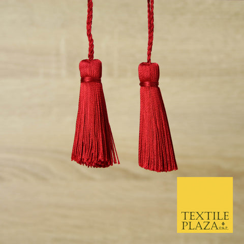 STRAWBERRY RED Luxury Silk Soft Thread Tassels Latkans Cushion Sewing Craft Curtains T155