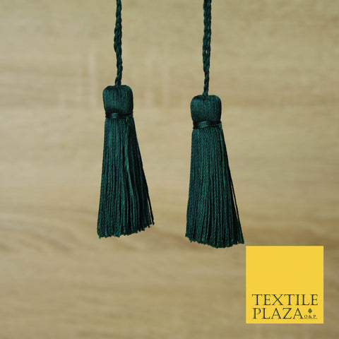 BOTTLE GREEN Luxury Silk Soft Thread Tassels Latkans Cushion Sewing Craft Curtains T169