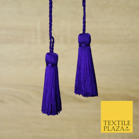 PURPLE BLUE Luxury Silk Soft Thread Tassels Latkans Cushion Sewing Craft Curtains T170