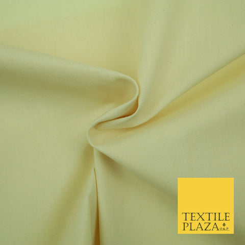 MAGNOLIA CREAM Premium Plain Polycotton Dyed Fabric Dress Craft Material 44" 3088