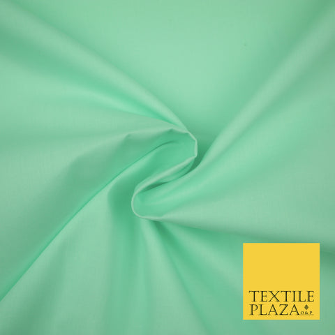 MINT GREEN Premium Plain Polycotton Dyed Fabric Dress Craft Material 44" 3122