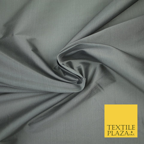 SILVER GREY TWO TONE Premium Plain Dyed Faux Matte Silk TAFFETA Dress Fabric Material 3130