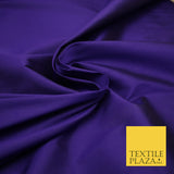 CADBURY PURPLE Premium Plain Dyed Faux Matte Silk TAFFETA Dress Fabric Material 3133