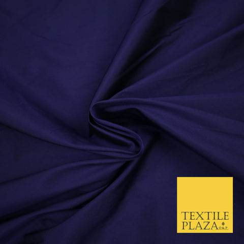 DARK BLUE PURPLE Premium Plain Dyed Faux Matte Silk TAFFETA Dress Fabric Material 3134