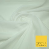 WHITE Plain Dyed Soft Powder Crepe Matt Lining Dress 100% Polyester Budget Fabric 44" 3240