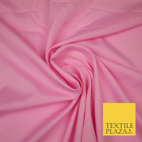LIGHT PINK Plain Dyed Soft Powder Crepe Matt Lining Dress 100% Polyester Budget Fabric 44" 3259