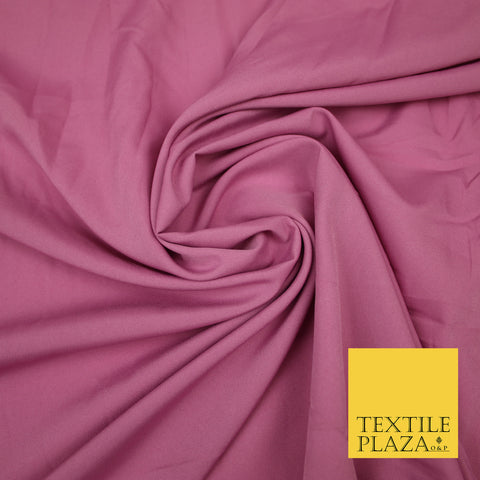 DUSTY PINK 2 Plain Dyed Soft Powder Crepe Matt Lining Dress 100% Polyester Budget Fabric 44" 3269
