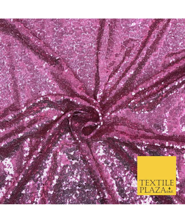 LIGHT PINK All Over Heavy Sewn Sequins on Net Fabric Sparkle Bridal 48" AB227