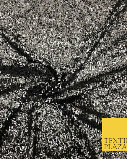 MATTE SILVER All Over Heavy Sewn Sequins on Net Fabric Sparkle Bridal 48" AB223