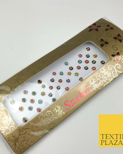 39 Small Fancy Stone Crystal Wedding Round Multi Bindi Body Sticker Tattoo - B8