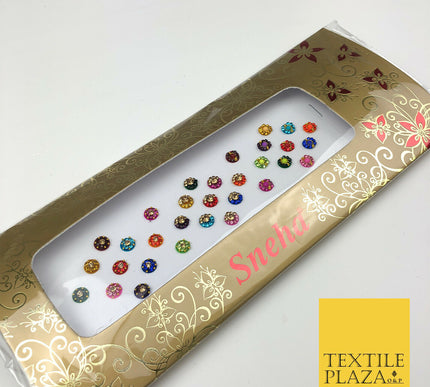 31 Fancy Stone Crystal Wedding Round Multi Bindi Body Sticker Tattoo - B2