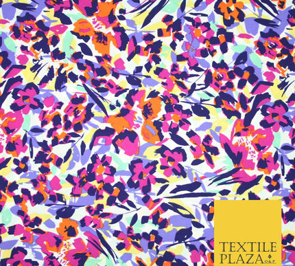 John Kaldor Abstract Small Ditsy Floral Brushstroke Polyester Dress Fabric 2635