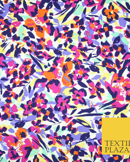 John Kaldor Abstract Small Ditsy Floral Brushstroke Polyester Dress Fabric 2635