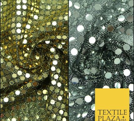 Glitzy 5mm Sequin Hologram Stretch Fabric Shiny Sparkly FancyDress Dance Costume