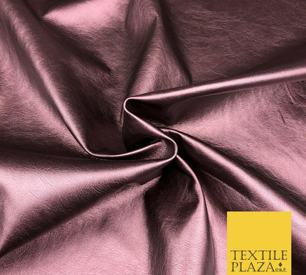 WINE Shiny Premium Metallic Leatherette Fabric 300gsm Dancewear Craft 982