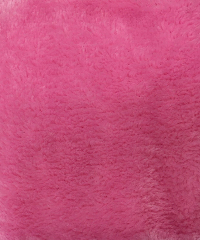Soft Plain Cuddle Fleece Double Sided Fabric - PINK 58"- More Colours - RA73