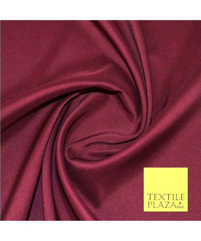 Silky Duchess Satin Fabric Prom Bridal Wedding Dress - MAROON - 58" - SD120