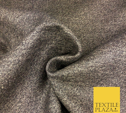 Brown Marl Static Premium Polyester Wool Fabric Material Soft Craft Dress Q968