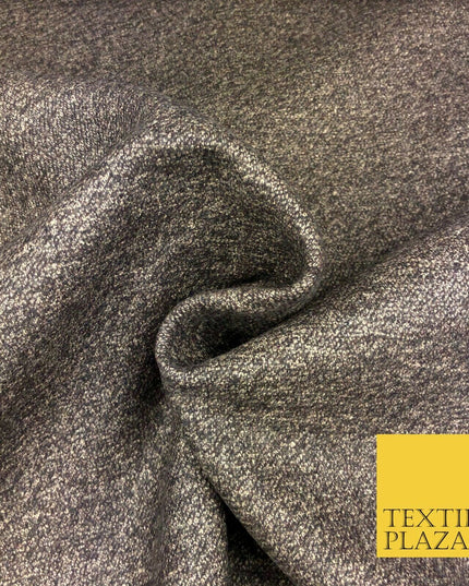 Brown Marl Static Premium Polyester Wool Fabric Material Soft Craft Dress Q968