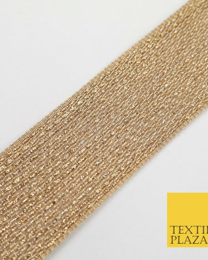 Gold Glitter Sparkle Lines Trimming Border Ribbon Indian Ethnic Trim Lace X279