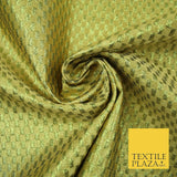 Gold Silver Geometric Check Metallic Foil Shiny LAME Banarsi Dress Fabric Disco