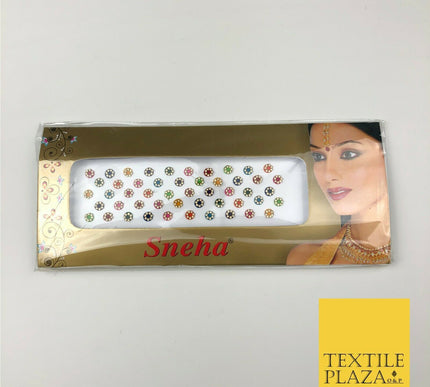 50 Small Fancy Stone Crystal Wedding Round Multi Bindi Body Sticker Tattoo - B6