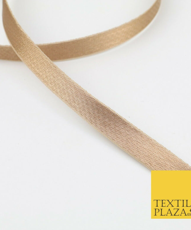 COPPER BROWN 18 Mtr Plain Woven Satin Ribbon 13mm Trimming Border Lace X276