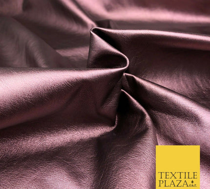 WINE Shiny Premium Metallic Leatherette Fabric 300gsm Dancewear Craft 982