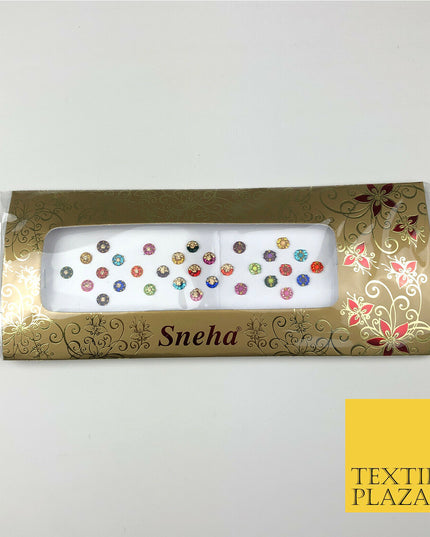 31 Fancy Stone Crystal Wedding Round Multi Bindi Body Sticker Tattoo - B2