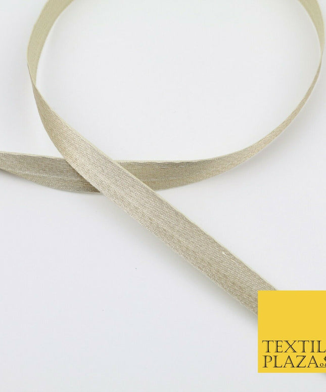 LIGHT GOLD 18 Mtr Plain Woven Satin Ribbon 13mm Trimming Border Lace X274