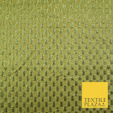 Gold Silver Geometric Check Metallic Foil Shiny LAME Banarsi Dress Fabric Disco