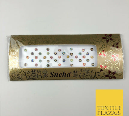 39 Small Fancy Stone Crystal Wedding Round Multi Bindi Body Sticker Tattoo - B8