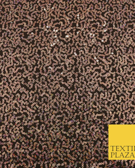 BROWN Premium ROSE GOLD Sequin Dancewear Fabric Spandex Sparkle Dress 1538