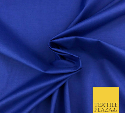 Luxury Soft Ultra High Quality ROYAL BLUE Plain Poly Cotton Fabric Dress 1452