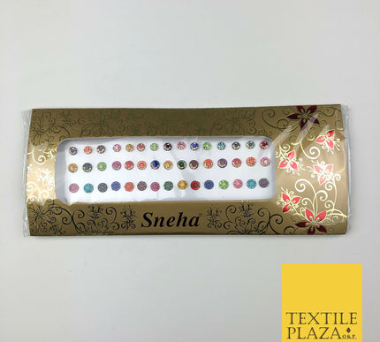 45 Mix Fancy Stone Crystal Wedding Round Multi Bindi Body Sticker Tattoo - B4