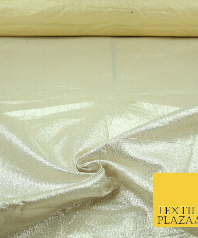 Silver Gold Reversible Shimmer Metallic Foil Shiny LAME Banarsi DressFabric 2281