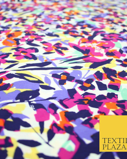 John Kaldor Abstract Small Ditsy Floral Brushstroke Polyester Dress Fabric 2635