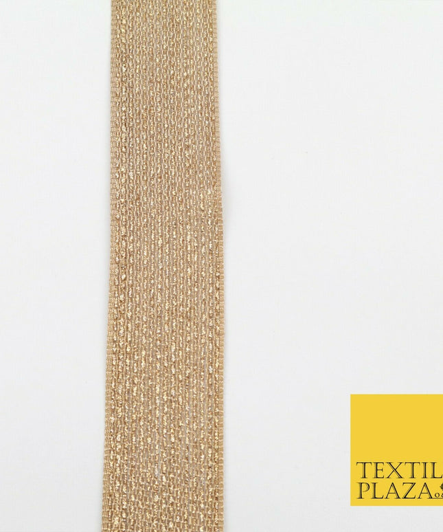 Gold Glitter Sparkle Lines Trimming Border Ribbon Indian Ethnic Trim Lace X279