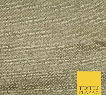 Gold Intricate Striped Shimmer Metallic Foil Shiny LAME Banarsi Dress Fabric