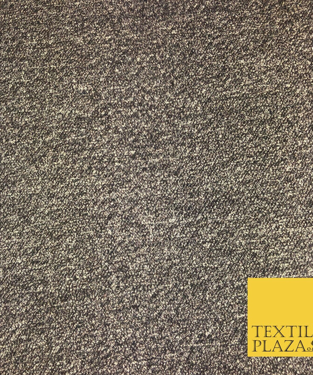 Brown Marl Static Premium Polyester Wool Fabric Material Soft Craft Dress Q968