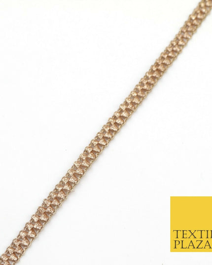 Rose Gold Glitter Zig Zag Slim Trimming Border Ribbon Indian Ethnic Trim X288