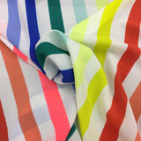 Rainbow Striped Fabric Multi Colour Material - 44inch - Craft Kids Dress NHS2307
