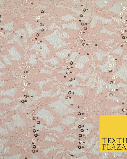 Luxury Floral Ring Sequin Net Corded Lace Bridal Dress Fabric Fashion Craft