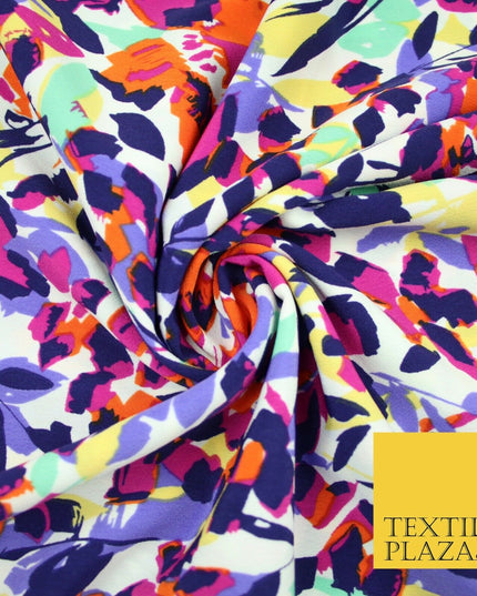 John Kaldor Abstract Small Ditsy Floral Brushstroke Polyester Dress Fabric 2635